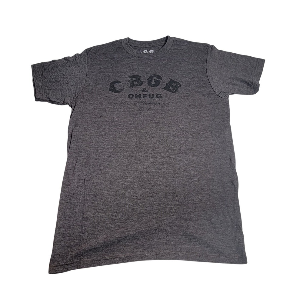 CBGB OMFUG Home of Underground Rock Graphic T-Shirt Heather Gray Medium